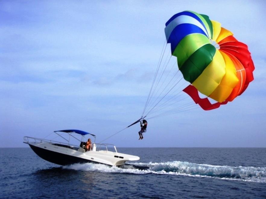 Parasailing Enjoy stunning flights from our fully-equipped parasailing
