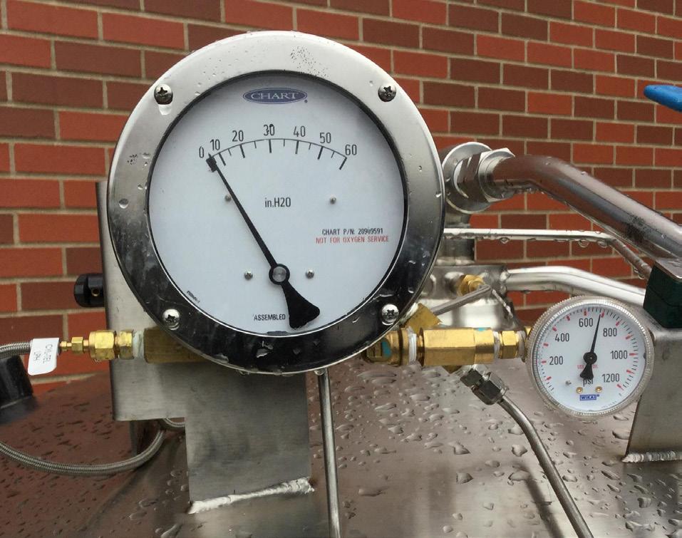 By turning the valve into the equalization position, the DP gauge can be zeroed and isolated from the tank pressure for removal or replacement.