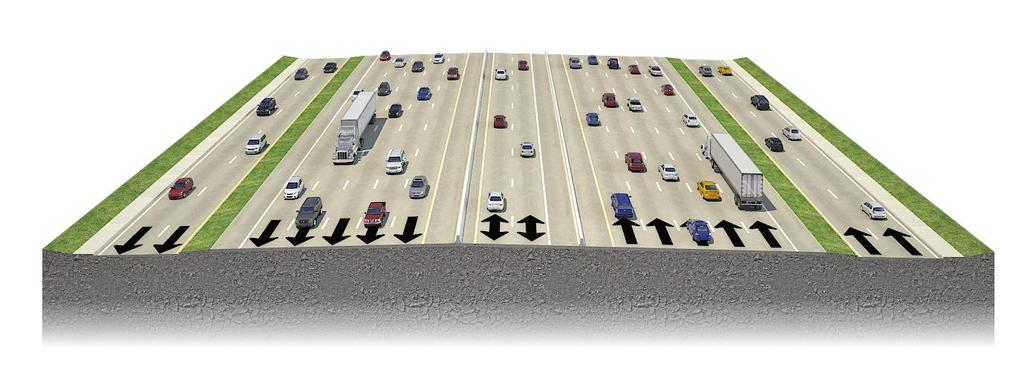 Ultimate Design Sections ULTIMATE DESIGN FROM US 75 TO MILLER RD FRONTAGE ROAD FREEWAY LANES TEXPRESS TOLLED MANAGED LANES FREEWAY LANES