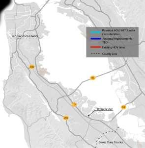 Proposed Purpose and Need Purpose: Provide a continuous managed lane in each direction on 101 from the terminus of the Santa Clara County Express Lanes to I-380 to: Provide more