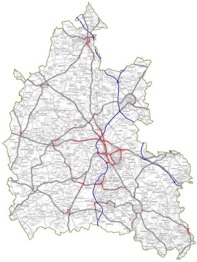 Oxfordshire Trafficmaster A Class Road Network (Sep 14 Aug 15) AM Weekday Peak Analysis Term Time Only (07:30 09:30) Network Status: 740 miles of Trafficmaster Non Trunk A Class Network (both