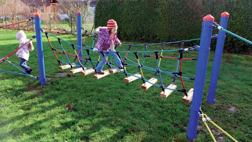 Catwalk Adventure Bridge Children can safely learn risk-taking while imagining walking on air!