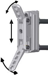 The top and bottom arms of the butt plate can be adjusted
