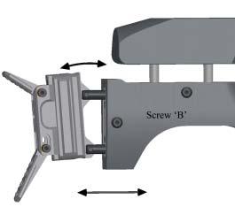 loosening screw B Loosening screws A and B will allow whole