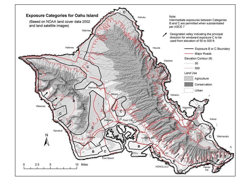 The NOAA land cover, the original Landsat imagery as well the current County Land Use zones were inserted into a GIS map model of Oahu.