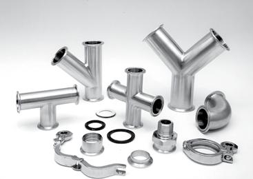 Top Line precision crafted clamp fittings provide fast, sanitary and secure connections. Polished fittings come standard with the No.