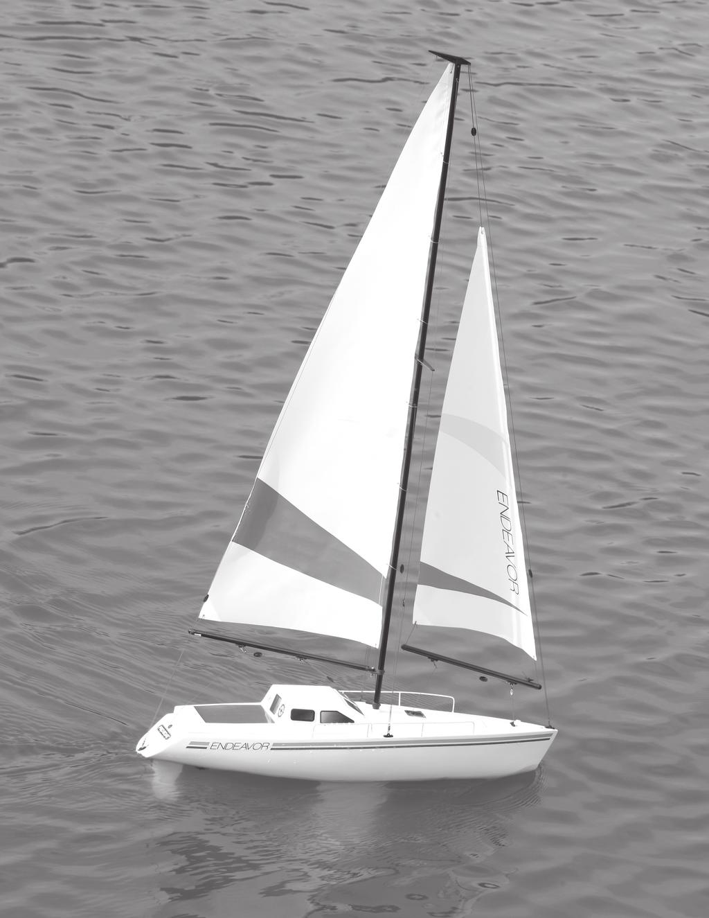 EP RTR Sailboat Owners Manual Specifications Length (Hull): 24 in (610mm) Height (Mast): 36.5 in (927mm) Beam: 6.25 in (158.75mm) Radio: Spektrum DX2M 2.