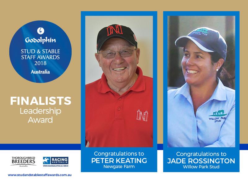 Jade Rossington and Peter Keating are at the forefront of their fields. Jade is the farm manager at Willow Park Stud and Peter is the breeding shed manager at Newgate Farm.