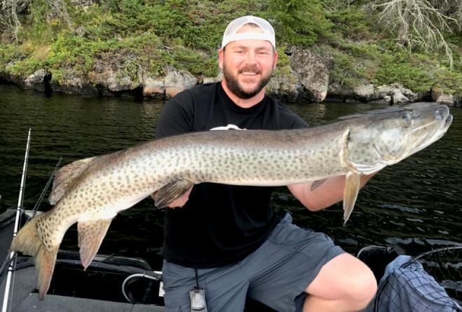 Joe Rausenberger caught this 49.25-inch male on Eagle Lake. 38.5, 39, 31, 36.5, 42, 40, 43, 39, and 35.5. He then headed off for the PMTT on Cass Lake and netted a 46.5 incher.