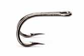 NTD Black Nickel / Straight-Eye Strong wide gaped hook with forged bends and sharp points. Short shank with a fine straight-eye. Ideal for salmon, steelhead and sea trout tube patterns.