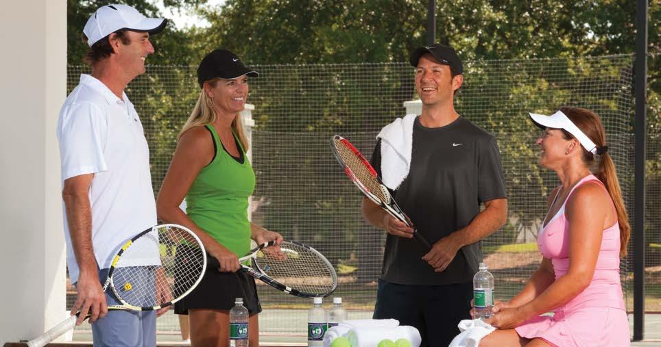 CLIFF DRYSDALE SPORTS CENTER Tennis and fitness at the Country Club of Landfall takes place at the Drysdale Sports Center, designed by tennis legend, Cliff Drysdale.