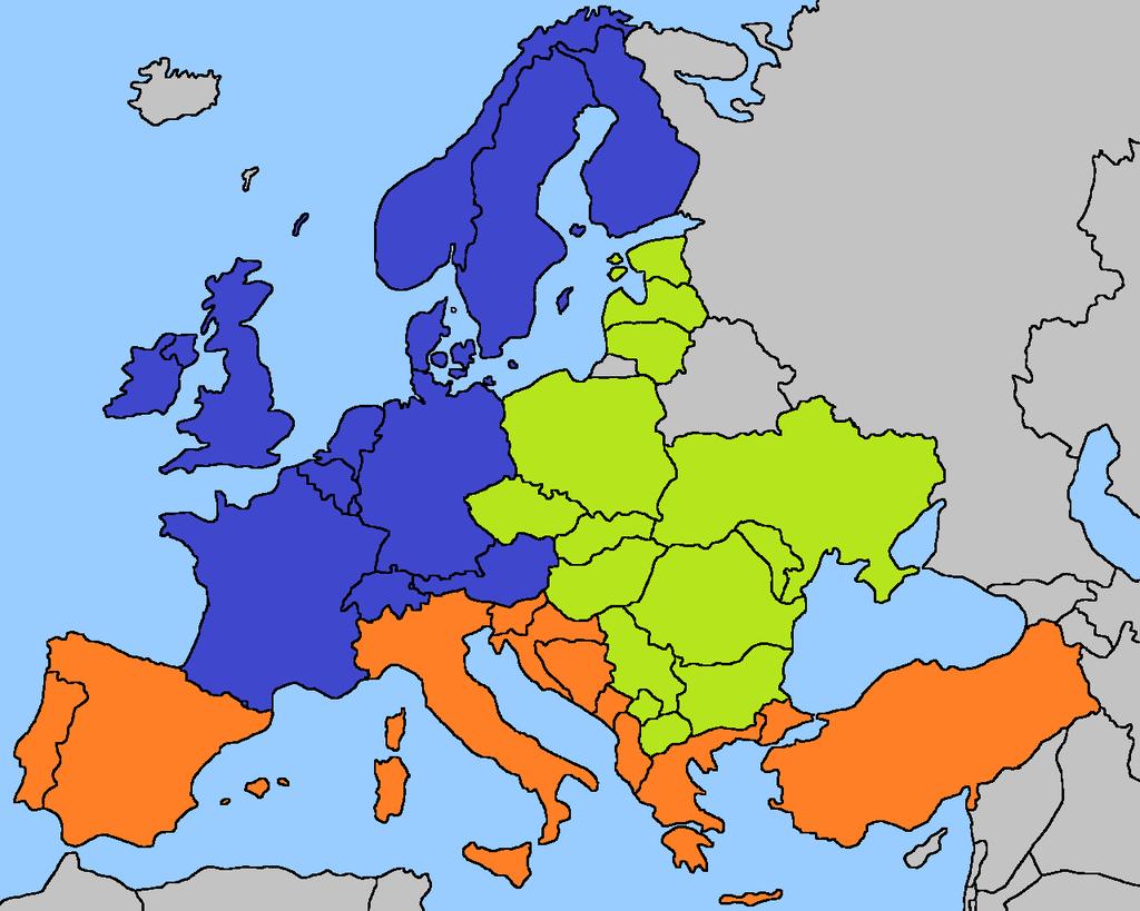 European Region Three distinct regions: NW, Med, and Eastern Europe Total crude runs of 14.