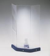 Respirators Safety shield Acrylic, weighted shield, three sided, bench top shield, frosted edges Surgical masks Protects
