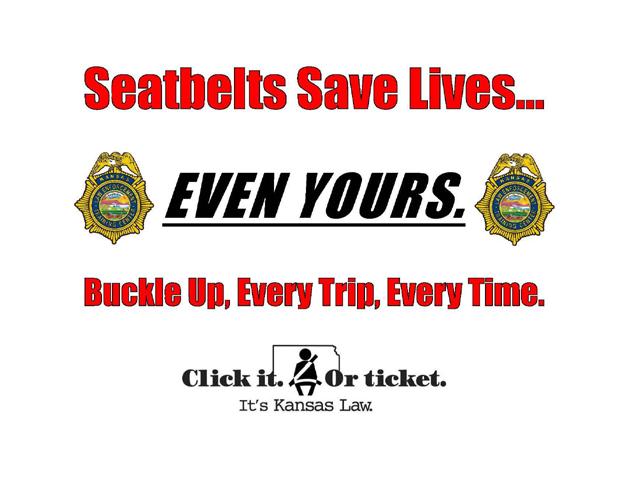 Goal 4: Develop tactics to get all law enforcement officers to use seat belts Current Strategy: Continue presentations on occupant protection at the KDOT Traffic Safety Conference and Special Traffic