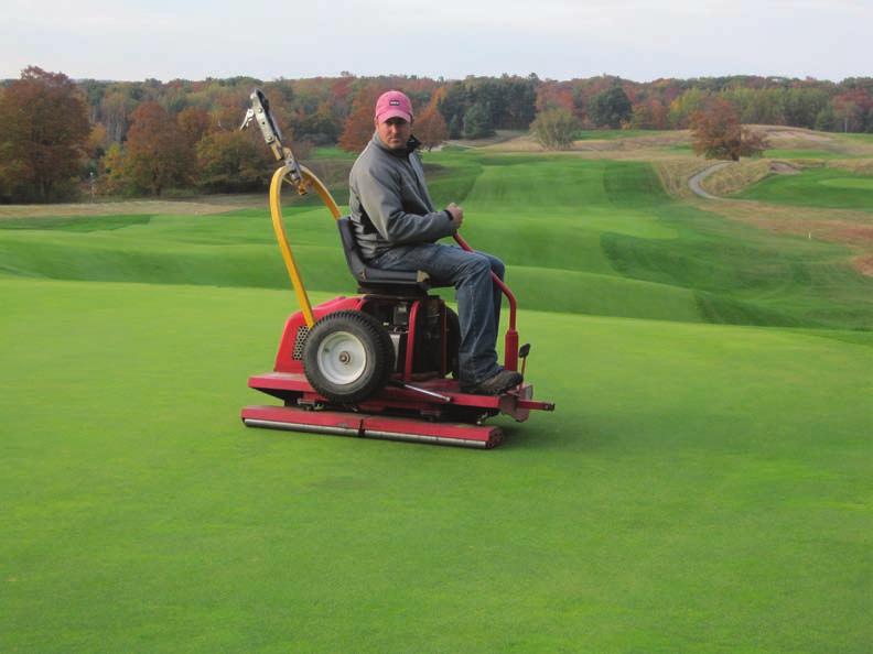 (6). Additionally, the Michigan State study included unexpected results such as a decrease in dollar spot, localized dry spot, broadleaf weeds and brown patch when greens were rolled.