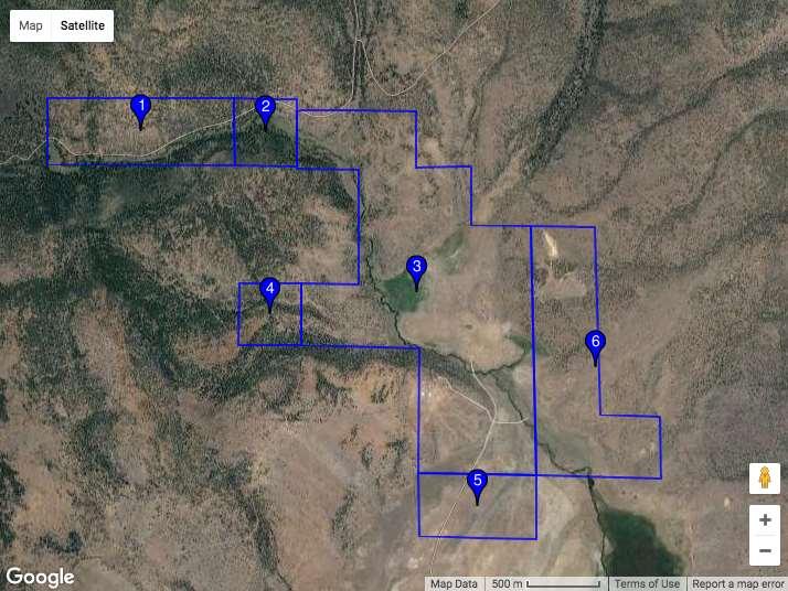 Size and Description The ranch consists of 6 parcels and is NOT in the Williamson Act. A detailed list of parcel numbers can be seen below: #1 005-100-13-11 120 Acres #4 005-100-12-11 40.