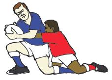 MODULE 6 Tackle: Ball Carrier Brought to Ground DEFINITION A tackle occurs when the ball carrier is held by one or more opponents and is brought to the ground.