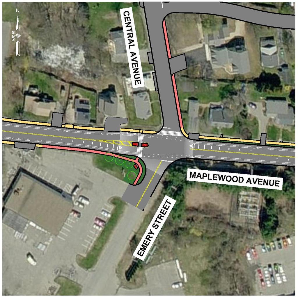 Intersection Improvements: Central/Emery Calm Travel Speeds Raised Intersection