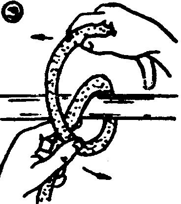 HALF HITCH The half hitch is used when hoisting or lowering tools and