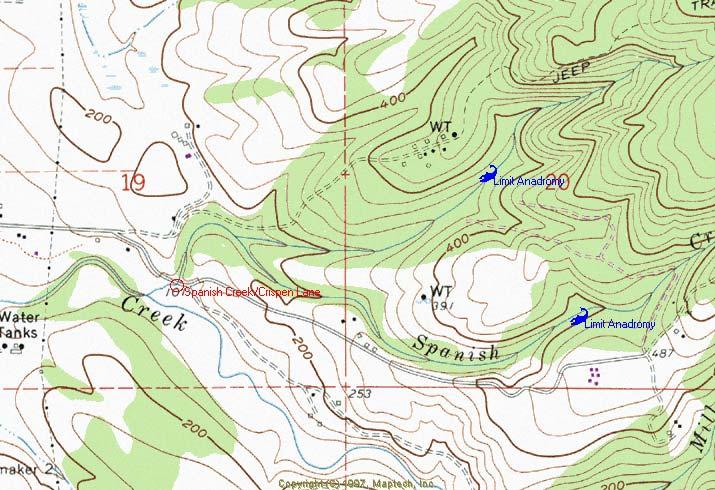 Site #23: Spanish Creek/Crispen Lane; Brush Creek, Coastal Ranking: #11 = Moderate Priority Location: County Map #2H34. T13N, R16W, Section 19. Culvert Type: Circular CSP. Dimensions: Diameter = 4.