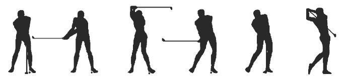 Literature review Frontal plane view Sagittal plane view Top of backswing (TBS) Ball contact (BC) (a) Address (b) Backswing (c) Downswing (e) Follow through Figure 2.