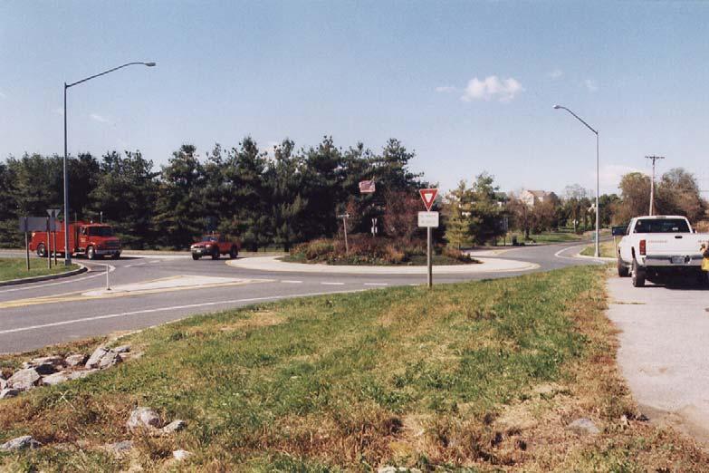 Intersection of Woodbine Road and Route 40 in Lisbon, Maryland.