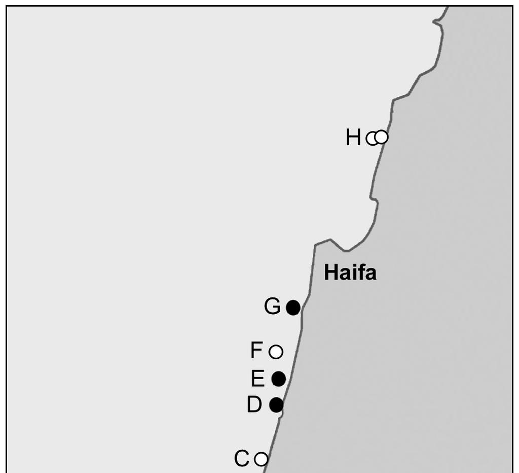 Mey-Tal Gewing et al. Figure 1. Map with locations of Herdmania momus on natural substrate. White dots denote where H.