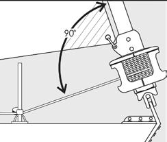 Enclosed Window Position 740 Forward Stanchion Block so line enters drum at right angles to headstay and centers vertically in opening. Install so line is inside stanchion.
