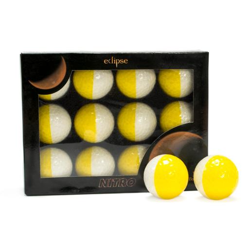ECLIPSE Semi translucent cover allows for greater visibility. Tu Tone technology delivers easy putting alignment. Special blended polybutadiene cores create vibrant colors and softer feel.