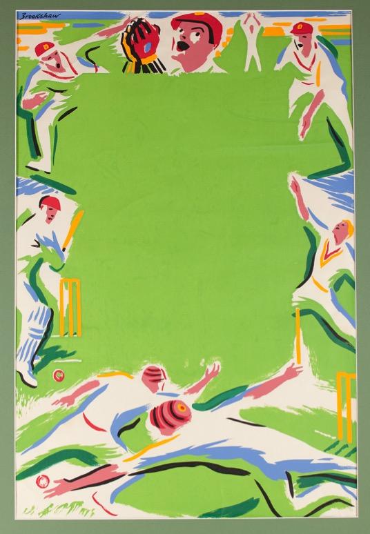 CRICKET MATCHES POSTER II Colour lithograph intended for match advertisement on