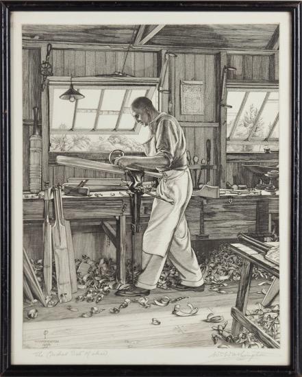 Signed etching by William Washington one of the leading etchers of the 1930s, issued in 1934 as a