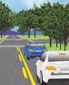 You are approaching, at or in an intersection or railroad crossing. Intersections Railroads The vehicle ahead is stopped at a crosswalk to permit a pedestrian to cross.