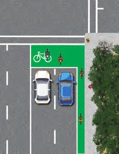 Do not move into or travel in a bike lane in preparation for a turn. You must yield to bicycles in a bike lane or on a sidewalk before you turn across the lane or sidewalk.