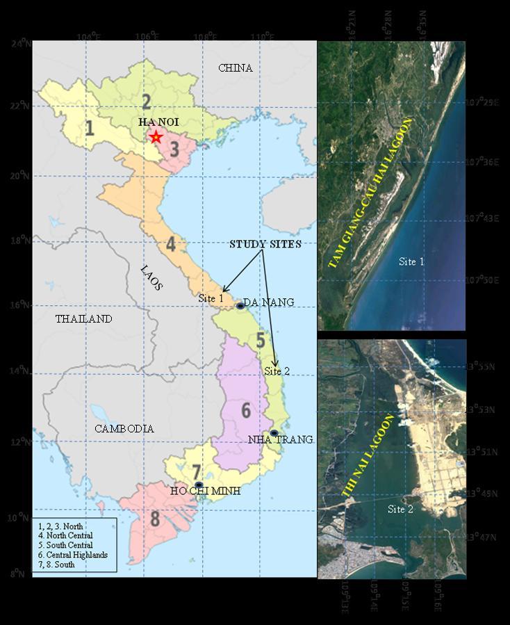 2. Materials and Methods 2.1. Study sites This study was carried out in two provinces (Thua Thien Hue and Binh Dinh) in the north and south central Vietnam (Figure 1).