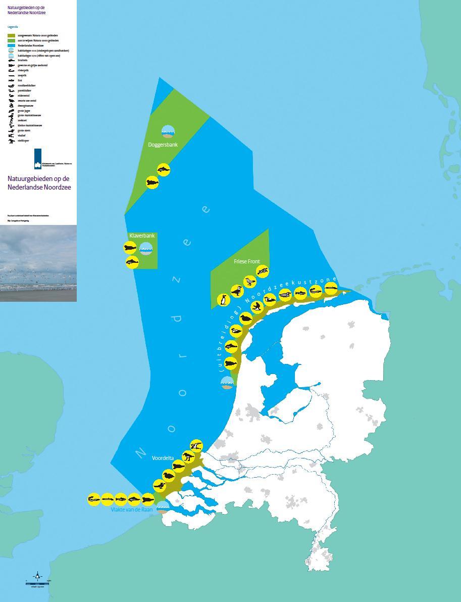 NL marine Natura 2000 sites Territorial sea: Voordelta (SAC+SPA) North Sea coastal zone (SAC+SPA) Vlakte van