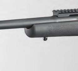 RUGER SCOUT RIFLE FEATURES The forward-mounted Picatinny rail allows for the mounting of modern optics, like an intermediate eye relief scope (not included), for both eyes open sighting and rapid