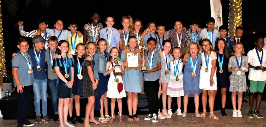 FINAL PLACINGS With the results of the swimming and athletics withheld until the Gala Dinner on the final evening, the DESS team knew they had put themselves in a strong position after the three days