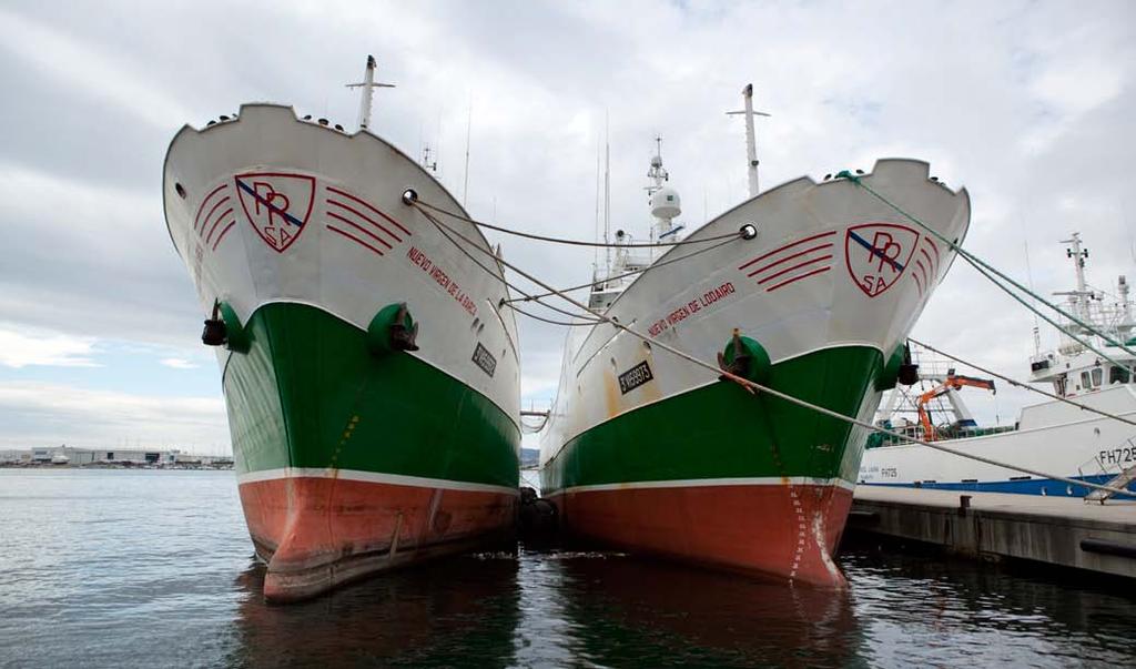 Spanish trawlers in port Spain is the largest fleet in the EU in terms of the size and power.