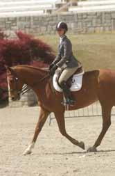 Proper rider body position for both equitation and horsemanship requires that the person sit in the middle of the saddle with weight being evenly distributed on each side of the horse.