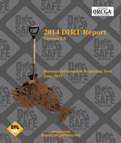 The 2014 ORCGA DIRT report focuses on the data gathered throughout Ontario relative to the three year period between 2012 and 2014.