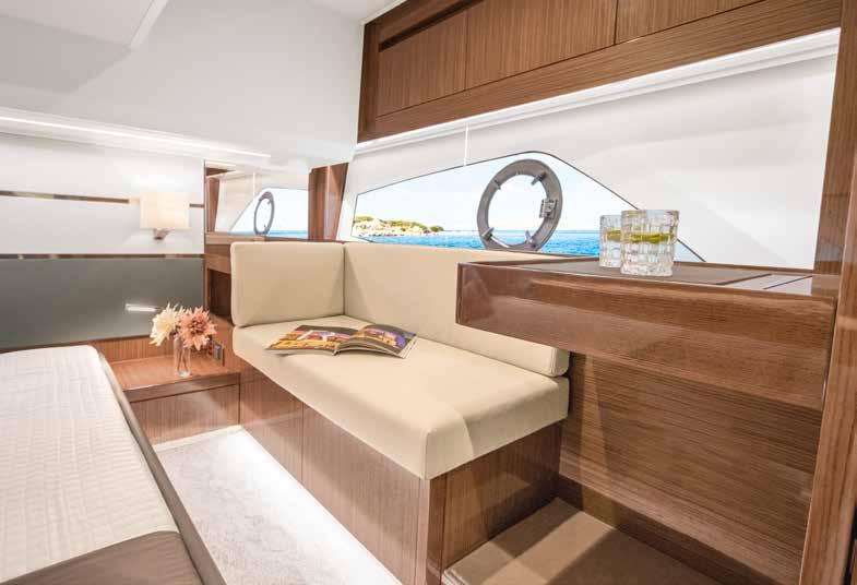As the owner of the Sealine C430, you reside midships.