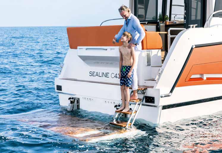 You are closer than ever to the water on the Sealine C430.