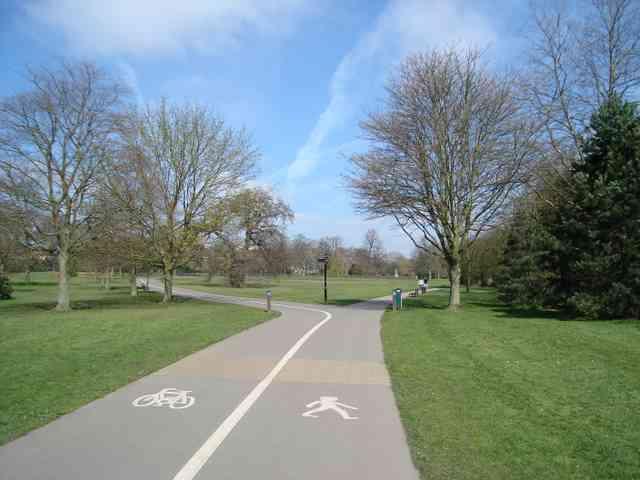 35: Path splits 36: Out of park The main path n swings to left, you carry