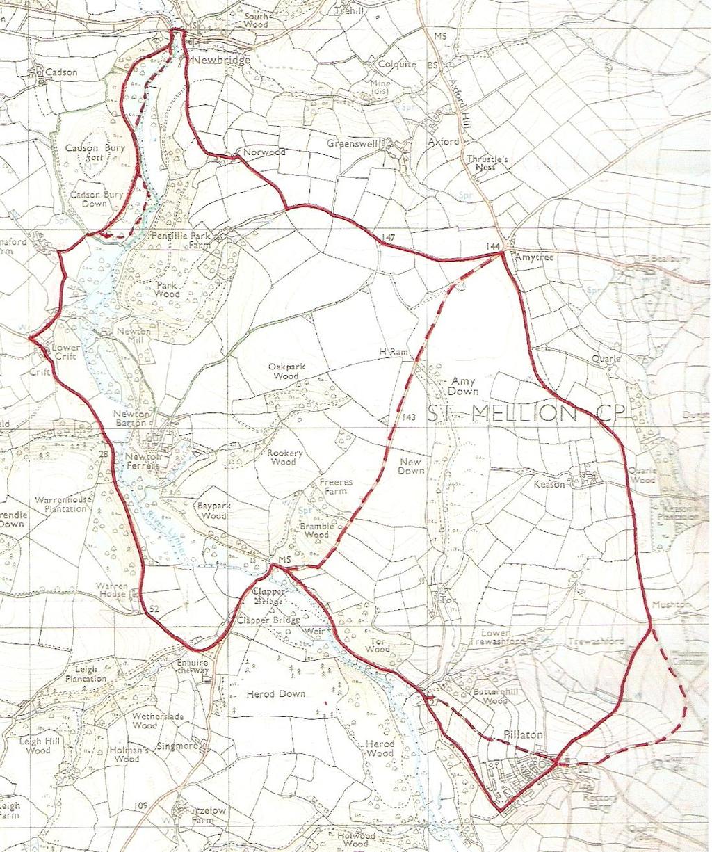 Pillaton to Callington Newbridge via Amytree and Clapper Bridge 4 National Trust Turn 2/ 2 Alternative route 1 Alternative route Approximate Distance: 7.5 miles Approximate Time: 3 to 3.5 hours 1.