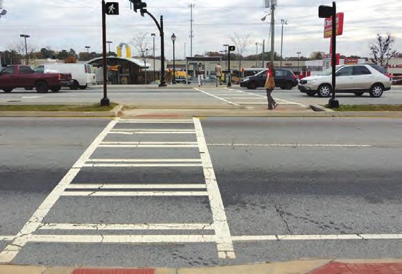 SAFE CROSSING TREATMENT OPTIONS Medians and median refuge islands should be at least six feet wide to accommodate wheelchairs, baby strollers and bicycles.