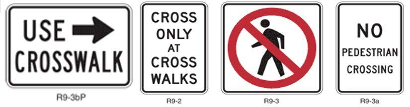 Pedestrian signs used in Conjunction with Fencing (FHWA, 2009) Section 5: Additional Treatments Fencing is recommended at Locations that Meet the pedestrian crossing need requirement, especially with