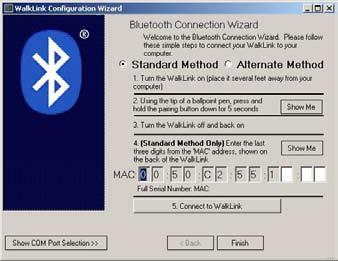 For detailed instruction on how to install Bluetooth adapter, refer to the WalkAnalyst Installation & Bluetooth Configuration Guide. (Figure 20) 2.