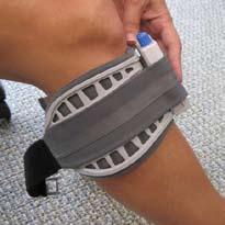 The Velcro strap is adjusted to an optial level by your clinician at the initial visit and should not be altered. Figure 4: WalkAide Patient Kit 2.