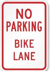 5 shows minimum street design requirements. Signage Bicycle facilities should be signed and marked in accordance with the AASHTO standards.