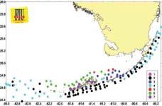 A B FLORIDA C D Figure 153. A. Map of water quality stations in FKNMS that are clustered according to statistical similarities in water quality parameters. B. Total phosphus (TP) trends in FKNMS, 1995-2000.
